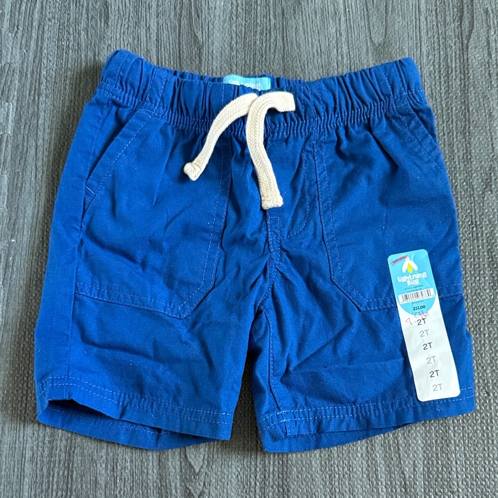 Vibrant Blue Kids Shorts with Drawstring